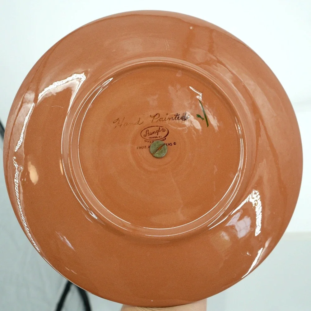Stangl Tidbit Tray Serving Plate 10in Multicolor Fruit and Flowers Vintage MCM